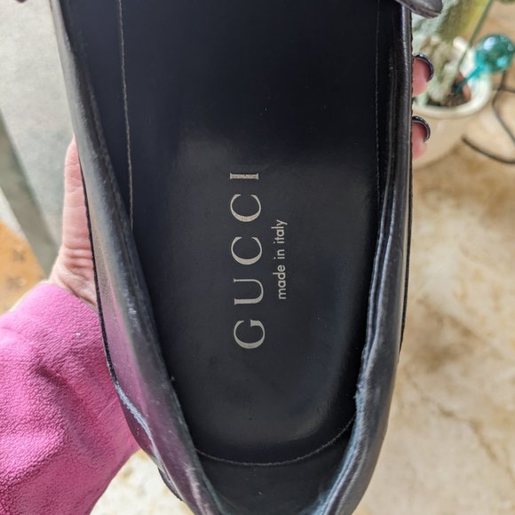 Men\'s Gucci Black Leather Loafers